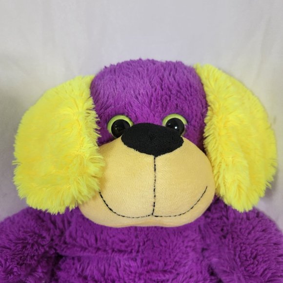 Kellytoy Purple Dog Plush With Yellow Ears 18" Toy - Picture 2 of 9